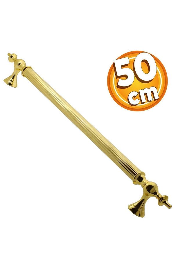 Çukurca Sürgülü Kapı Çekme Kolu Tutma Kulpu Kulbu Çelik Dış Kapı Tutamağı Kol Gol Altın 50 Cm - 5
