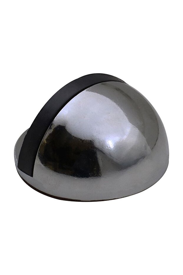 Yarımay Yapışkanlı Kapı Kolu Stoperi Tamponu Metal Kapı Stopu Durdurucu Tutucu Tutacağı Füme - 3