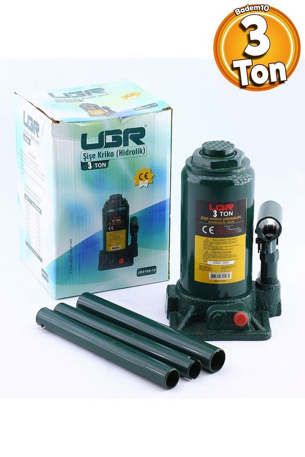 Kriko 3 Ton Hidrolik Oto Araç Araba Kaldırma Kaldıraç Kollu Seti Şişe Tip Kiriko 3 Ton - 1