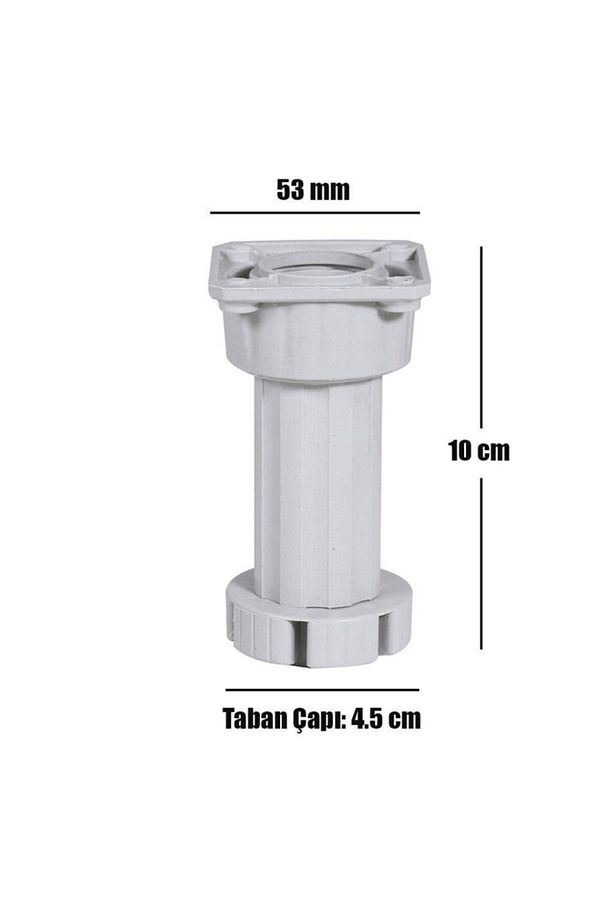 Ayarlanabilir Dolap Mobilya Puf Sehpa Tezgah Yükseltme Yükseltici Ayağı 10 Cm Gri Ayakları - 2