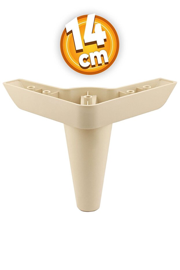 Aspen Lüks Mobilya Kanepe Koltuk Tv Ünitesi Baza Yükseltici Ayağı Ayakları 14 Cm Krem Ayak - 1