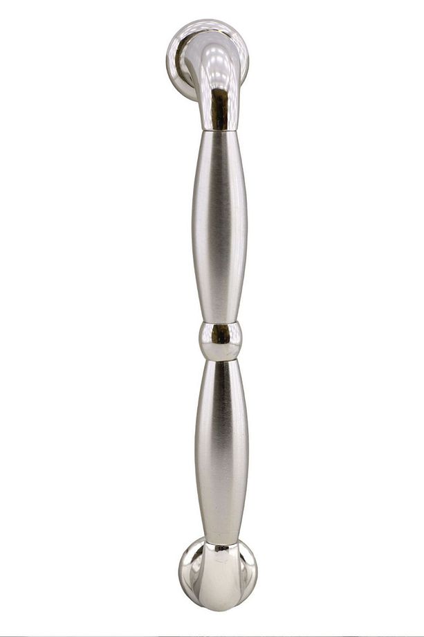 Zeplin Sürgülü Kapı Çekme Kolu Tutma Kulpu Kulbu Çelik Dış Kapı Tutamağı Nikel Saten Kulp 25.5 Cm - 6