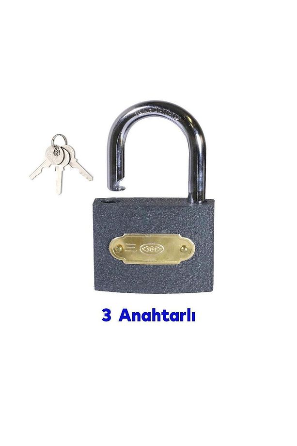 Sandık Kutu Askısı 30 Luk Menteşeli Kilit Aparatı Tosba Kilit 32 mm Asma Kilit 2'li Set - 5