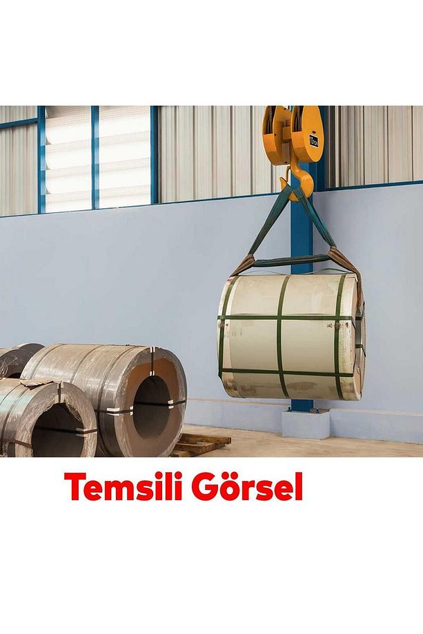 Polyester Spanzet Sapan Lila Renk 1 Ton 4 Metre Sağlam Yük Kaldırma Taşıma İndirme Halat - 4
