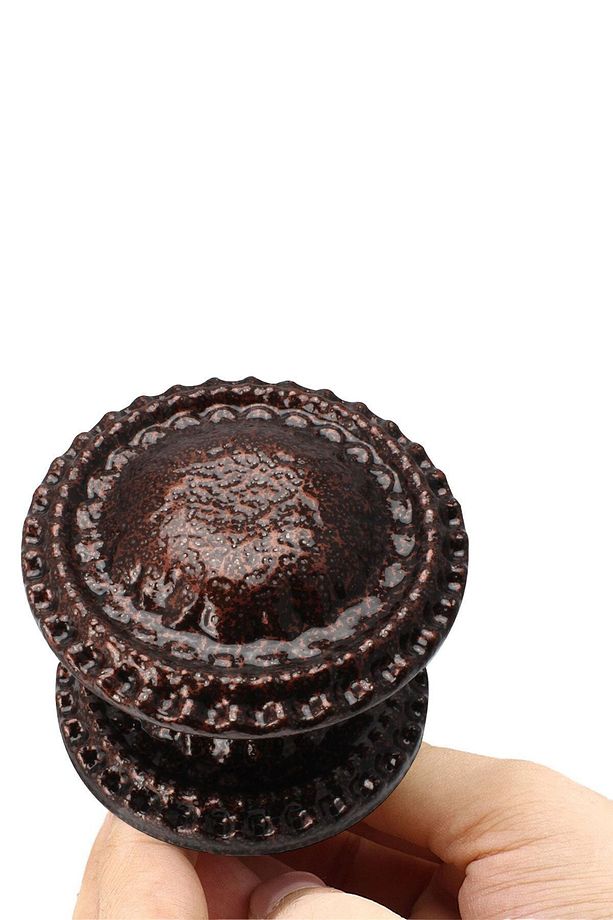 Klasik Kapı Tokmağı Kapı Topuzu Kolu Metal Tokmak Kapı Kulpu Çelik Kapı Kolu Bakır - 5