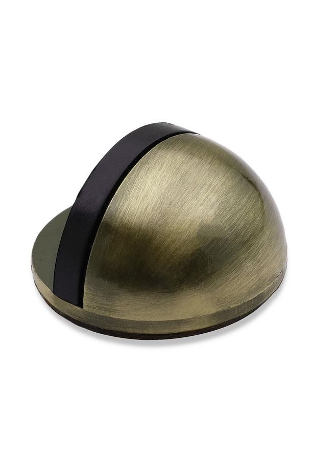 Yarımay Yapışkanlı Kapı Kolu Stoperi Tamponu Stop Metal Durdurucu Tutucu Tutacağı Antik Sarı 5 Adet - 3