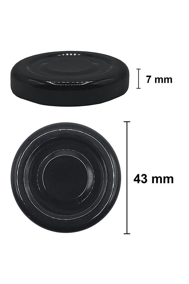 29 ml Metal Siyah Kapaklı 29 Cc Küçük Numune Cam Kavanoz 1 Adet - 3