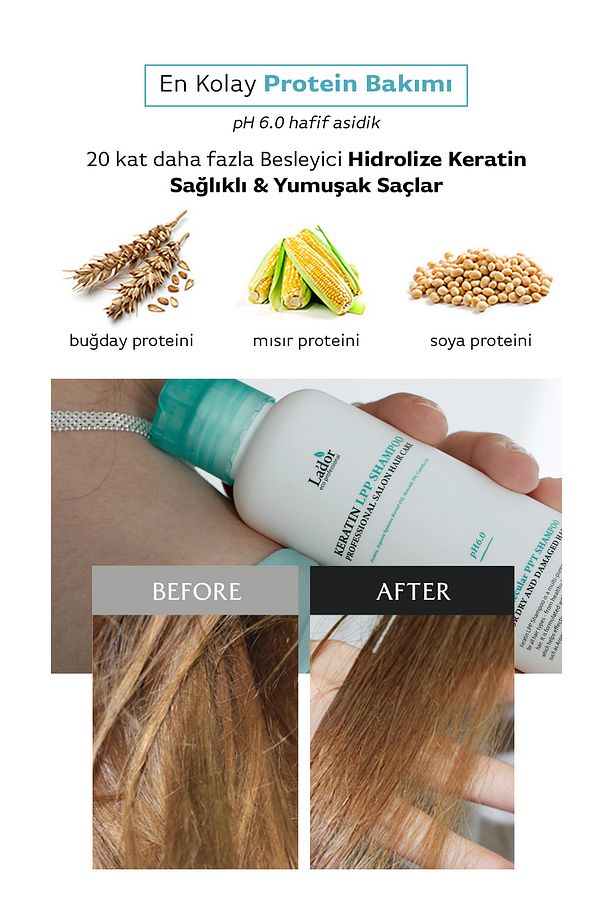 Kuru Ve Hasarlı Saçlar Için Profesyonel Bakım Şampuanı Lpp Keratin Shampoo 150ml - 5