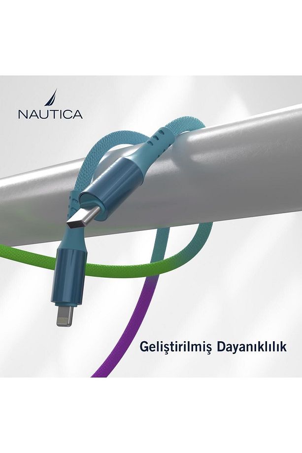 C58 PD USB-C to Lightning 20W Led Işıklı Şarj ve Data Kablosu 1.2M Çok Renkli - 5