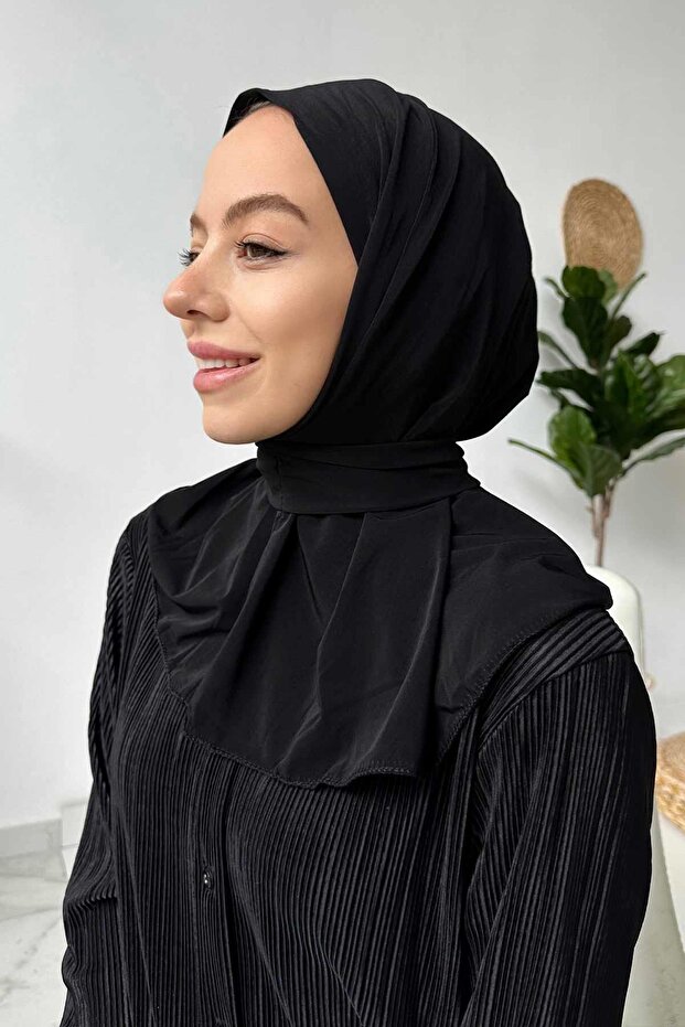 Çıtçıtlı Bone - Siyah - 2