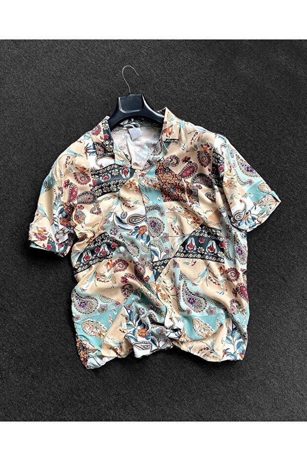 Oversize Viskon Gömlek - 1