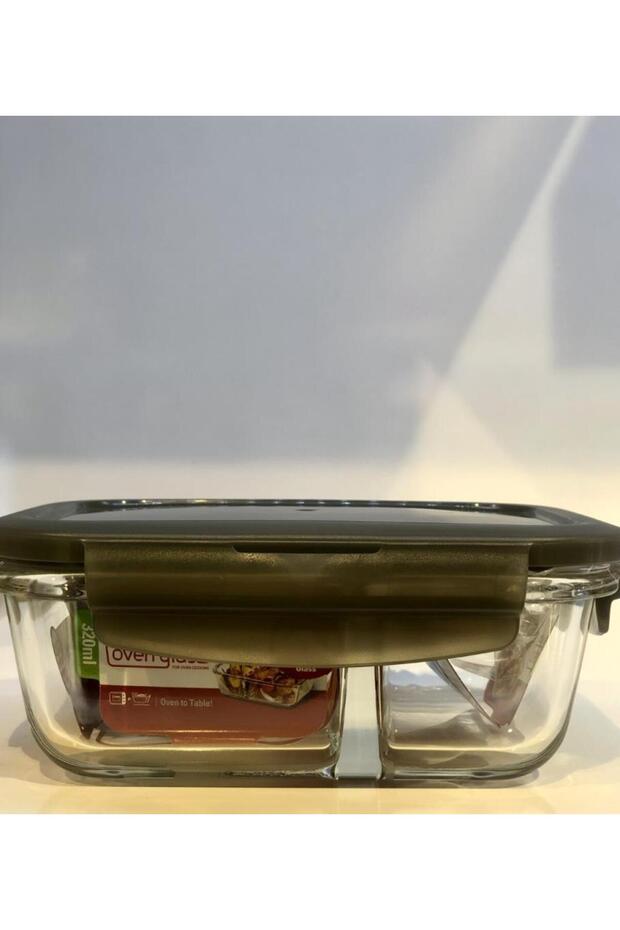 Locknlock Euro - فرن رمادي سعة 320 مل مع قفل ومقصورة - 1