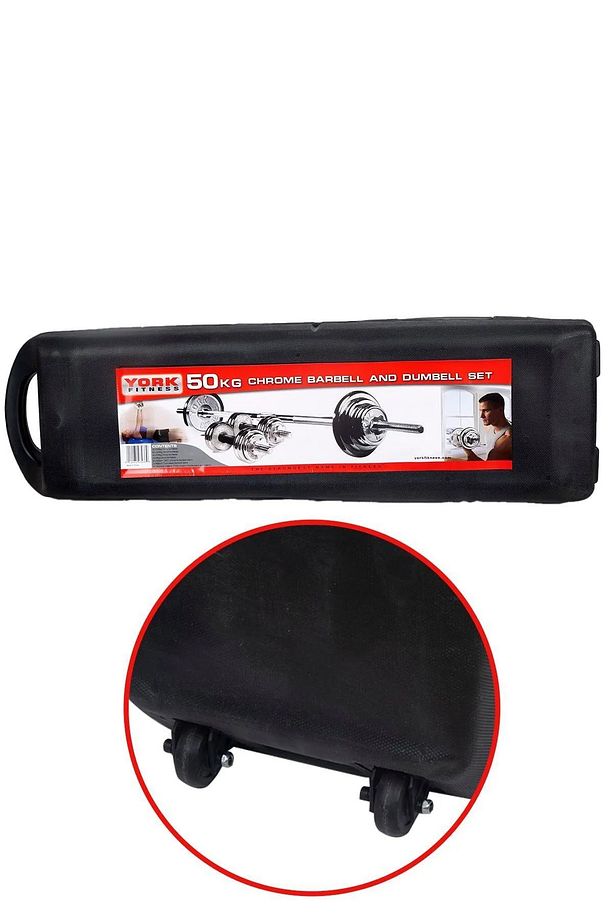 Çantalı Döküm Demir Plaka Dambıl Seti 50 Kg Siyah Dumbbell Set - 4