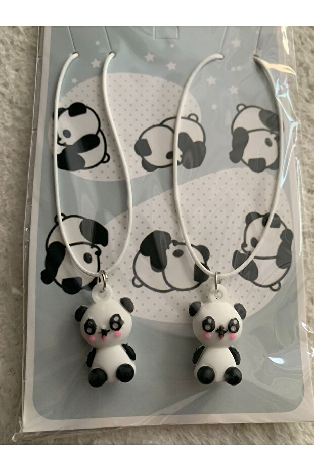 2 Best Friends Cute Panda Dating Necklace