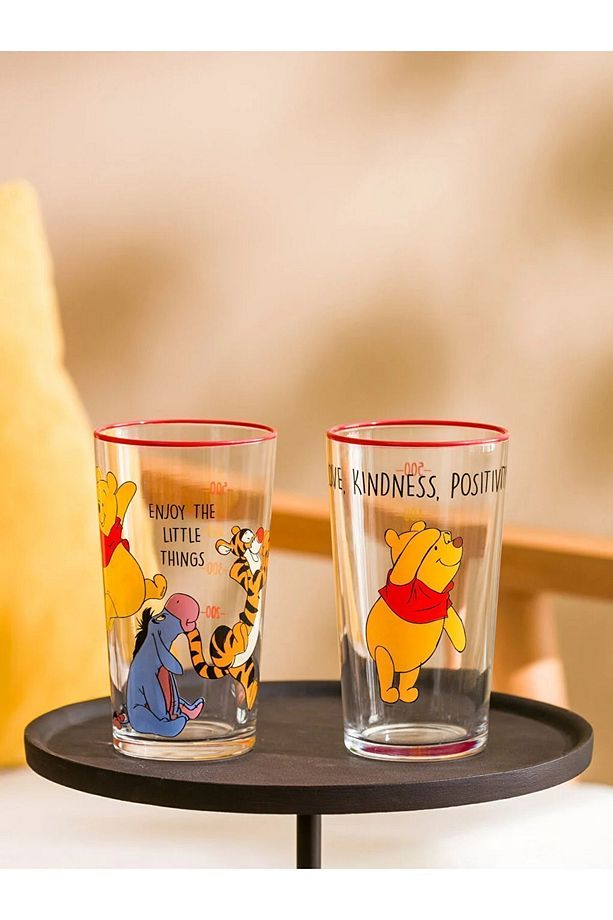 LCW HOME Winnie The Pooh Baskılı Cam Bardak 2'li 570 Ml - 3