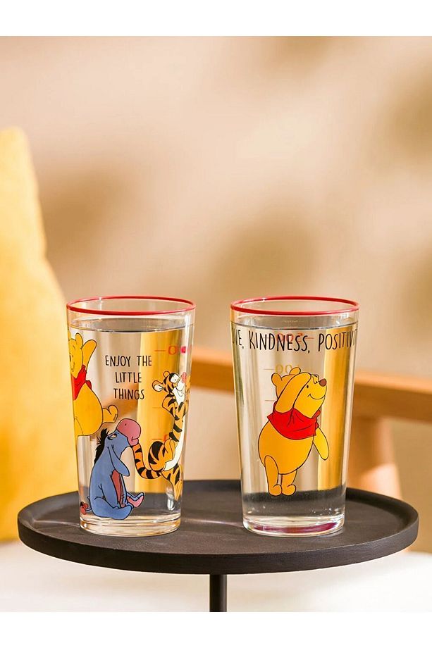 LCW HOME Winnie The Pooh Baskılı Cam Bardak 2'li 570 Ml - 1