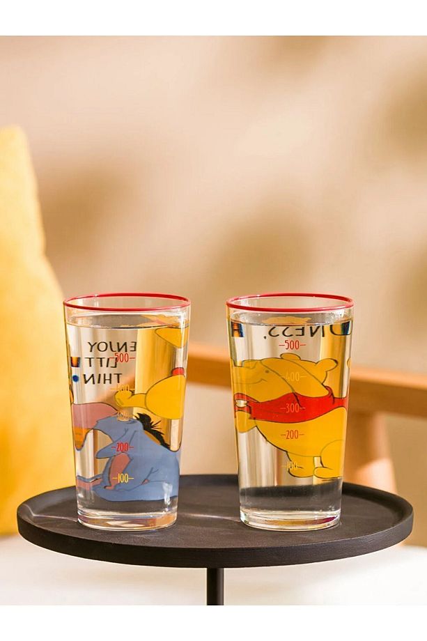 LCW HOME Winnie The Pooh Baskılı Cam Bardak 2'li 570 Ml - 2