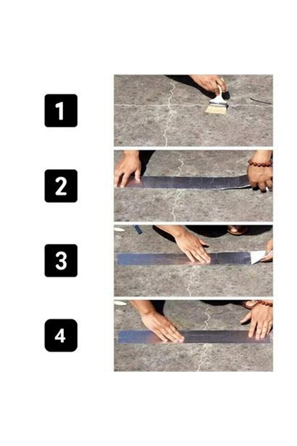 Yüksek Sıcaklık Dayanan Su Geçirmez Çatı Boru Duvar Çatlak Yapışkan Bant Folyo 5 mt x 10 cm - 6