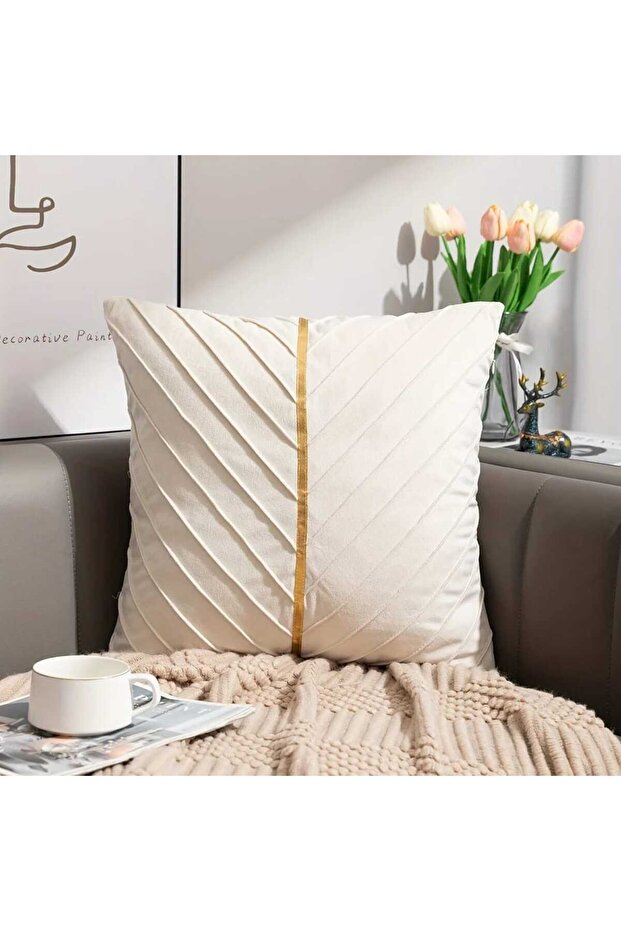1 Pcs Grass Quilted God Stripe Decorative Throw Pillow Cover