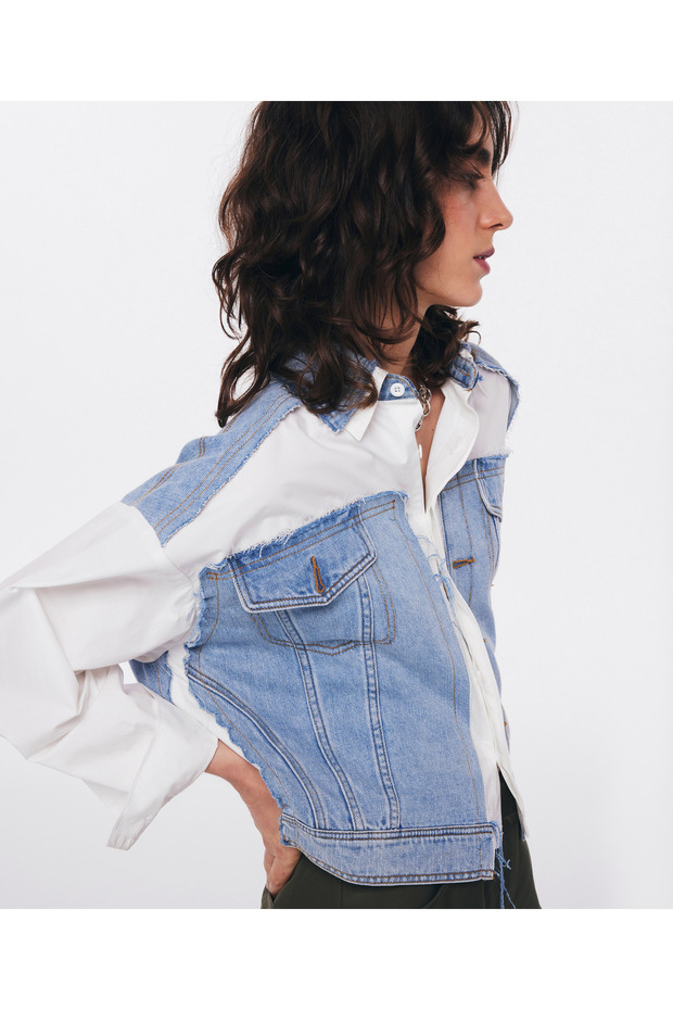 Blue Woven Jacket - 1