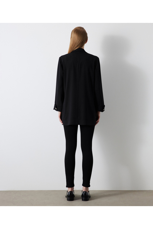 سترة سوداء منسوجة - 6