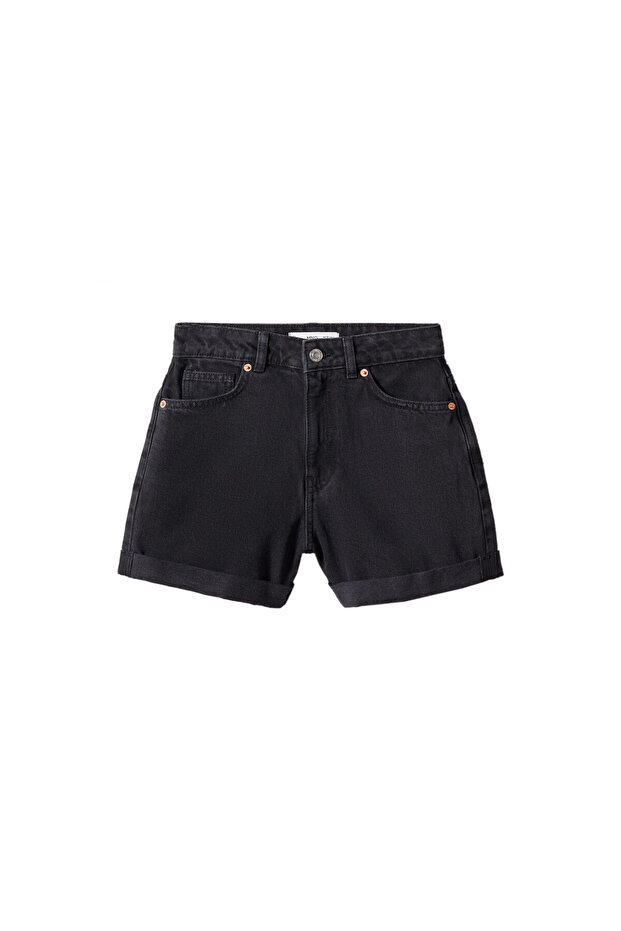 Siyah Denim Kadın Şort & Bermuda 57157124 - 6