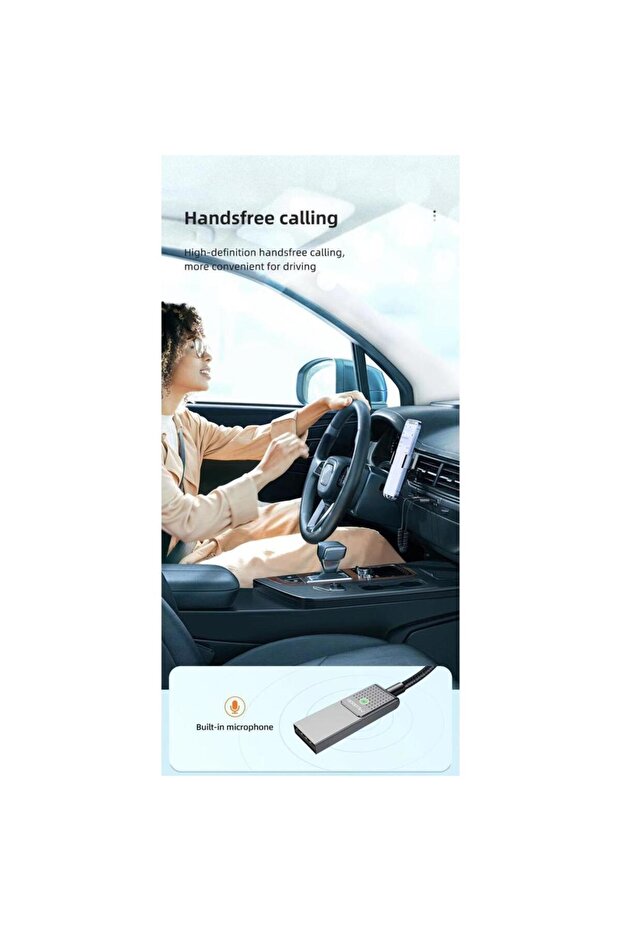 Bluetooth Receiver Aux Kablo Wireless Araç Kiti Ca-8700 - 5