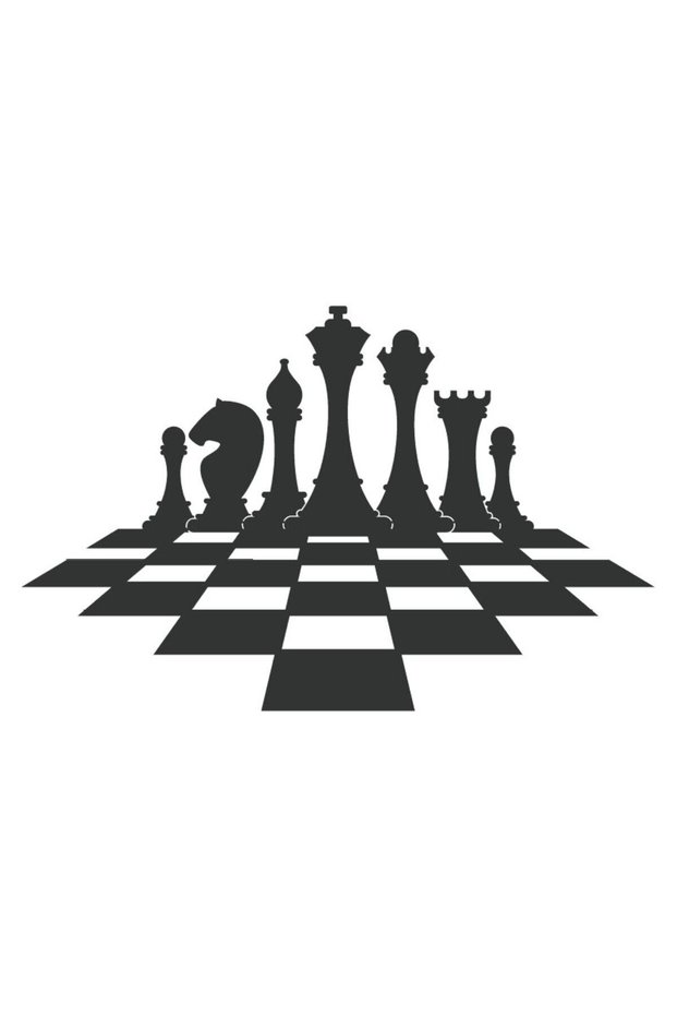 Chess Themed Auto Engine Laptop Wall Foil Sticker 20x12 Cm