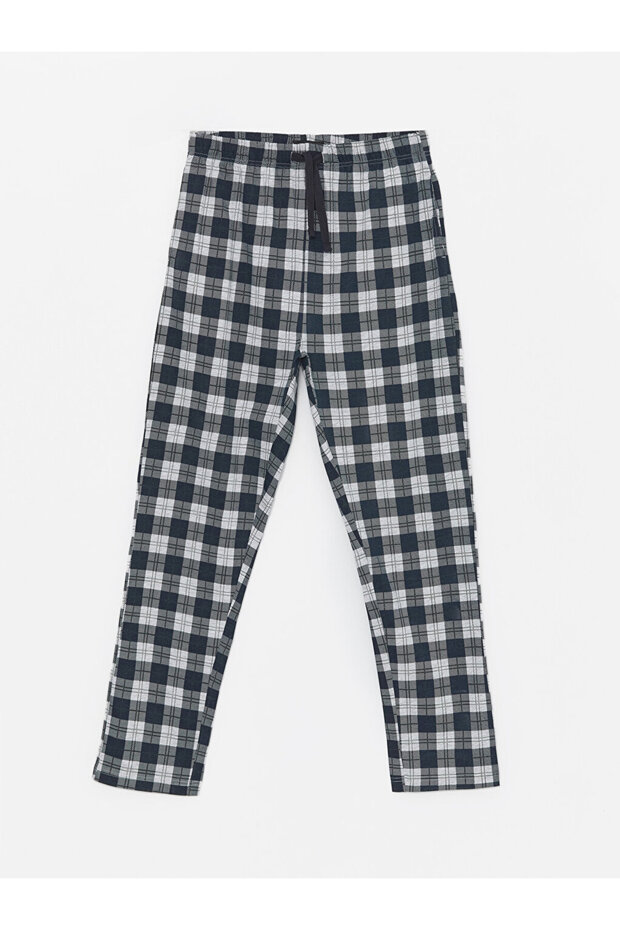 Standart Kalıp Ekose Erkek Pijama Alt - 1
