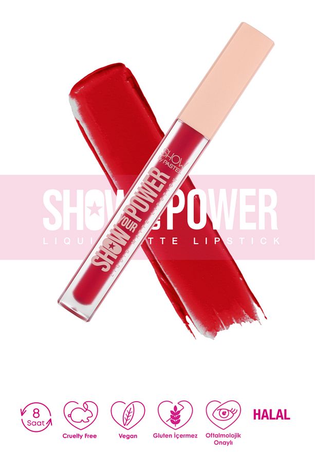 Show Your Power Likit Mat Ruj 607 + Falsies Surreal Meta Black Maskara 10ml - 2