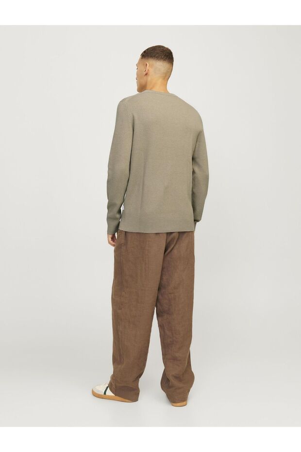 Rundhals ve Strickpullover Rundhals ve Einfarbig Strickpullover - 3