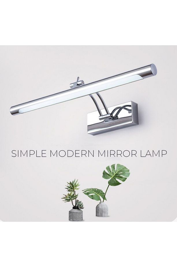 Modern Pilli Aplik Banyo Duvar Ayna Tablo Aydınlatması Flüt Aplik Kuğu Aplik Krom Pil Hediyeli - 2