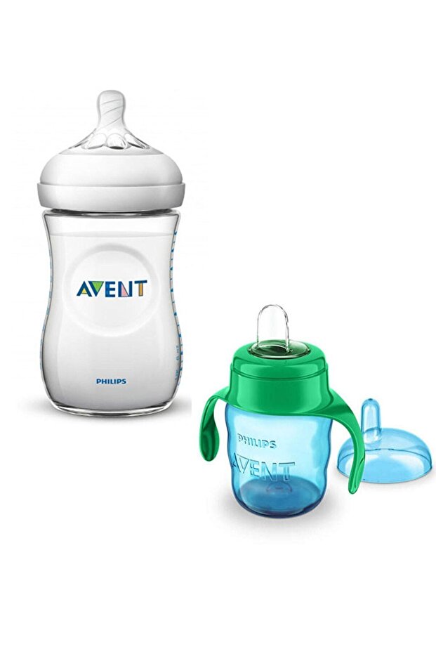 Natural Pp Bottle 260 ML - Not Glass.Avent Educational Sippy Cup Green 200 ML