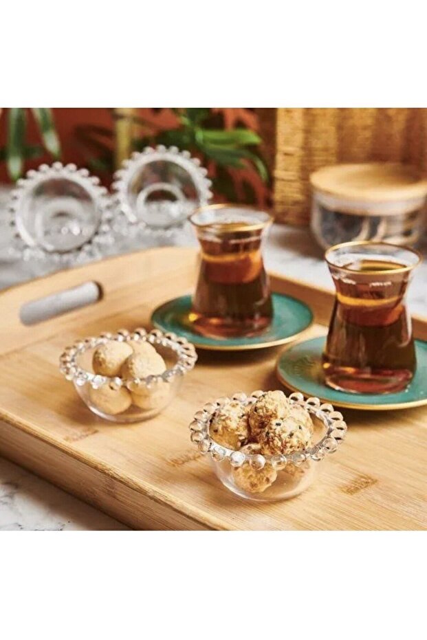 وعاء زجاجي مطرز مكون من 6 قطع