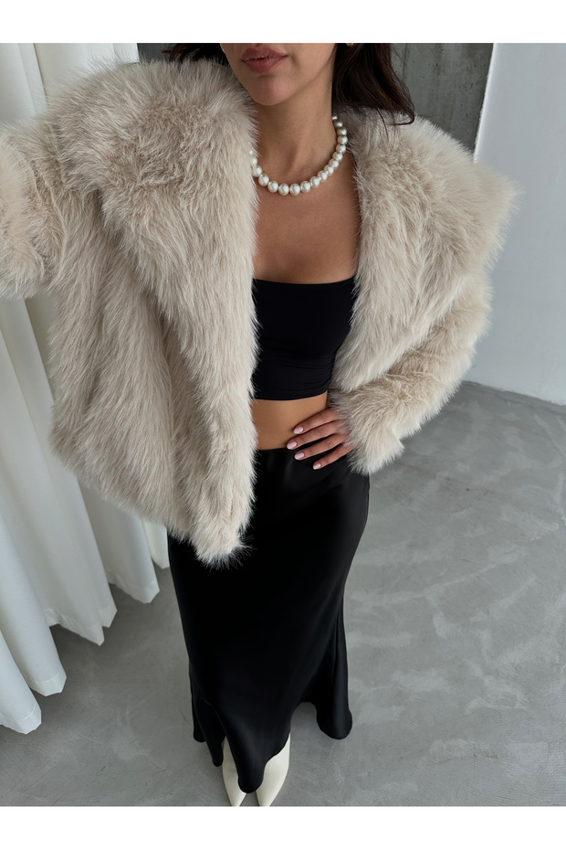 معطف فرو فاخر - بياقة - 6