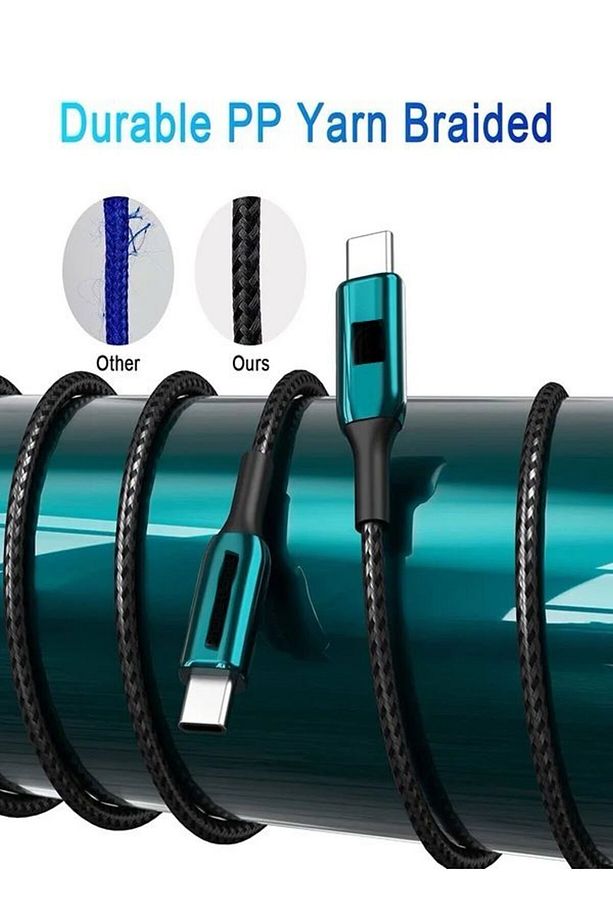 Fc037 30cm Çinko 3a, 60watt Hızlı Şarj/data Kablosu, Usb-c To Type-c 0.3m, Ara Kablo - 5