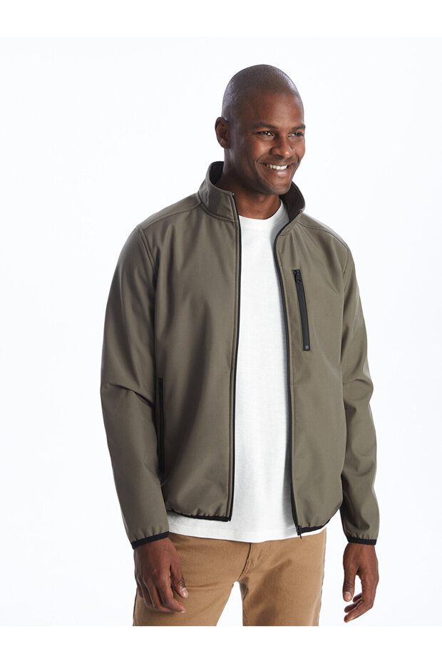 Standard Fit Stand Collar Men's Coat