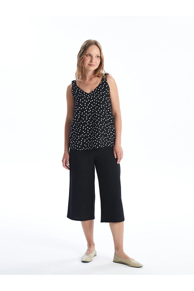 LCWAIKIKI Classic - Women's Comfortable Fit Elastic Waist Capri