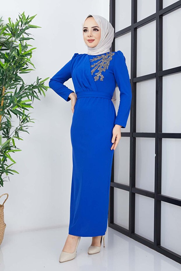 Orkide Abiye - Saks - 1