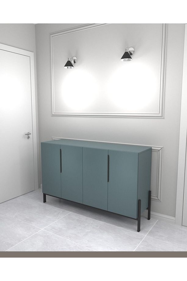 Mdflam Konsol Pers Kapaklı Klasör Dolabı Tv Ünitesi Büfe Dolap Ayakkabılık Dresuar 42x140x85h Cm - 1