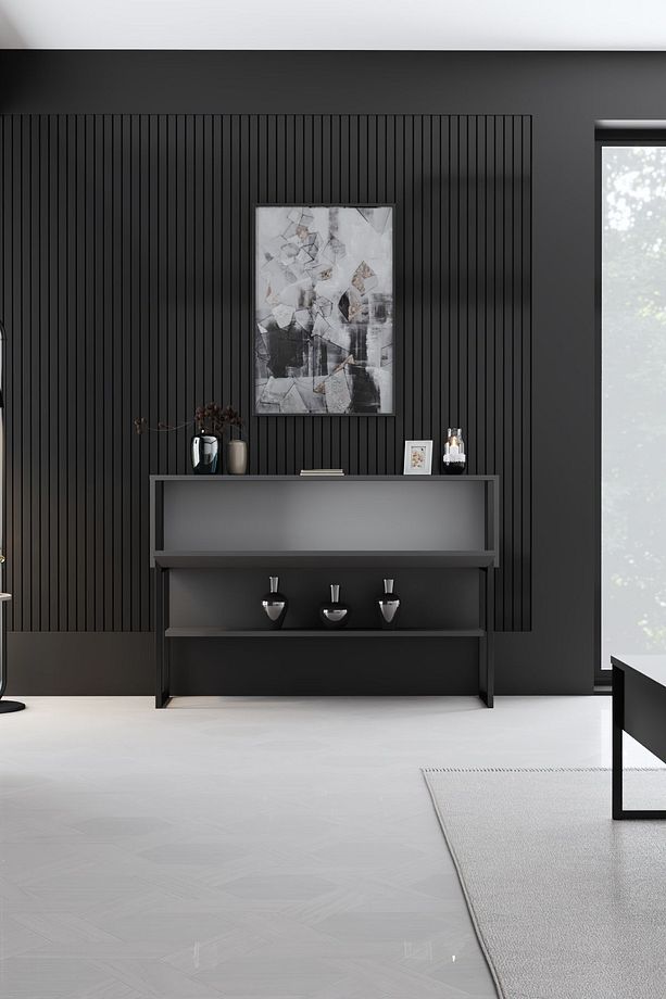 LUXE DRESUAR DEMİR AYAKLI SİYAH ANTRASİT - 5