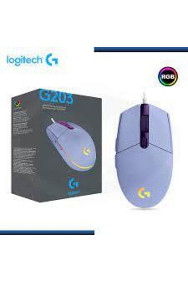 G203 Lightsync Kablolu Oyuncu Mouse Lila - 4