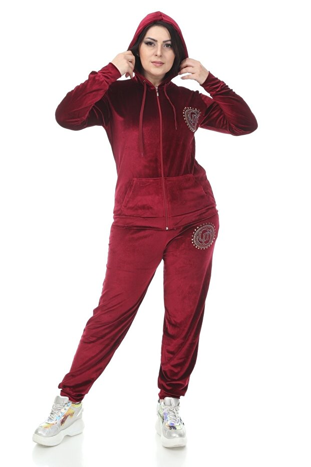 Bordo Kadife Takım - 5