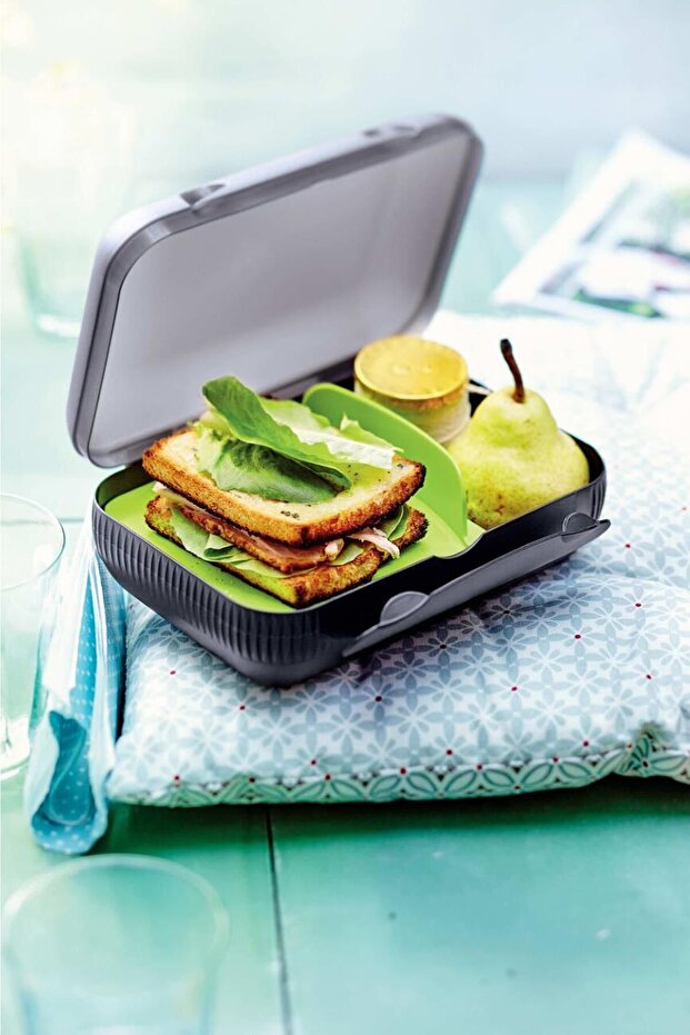 Green Black Lunch Box - 1