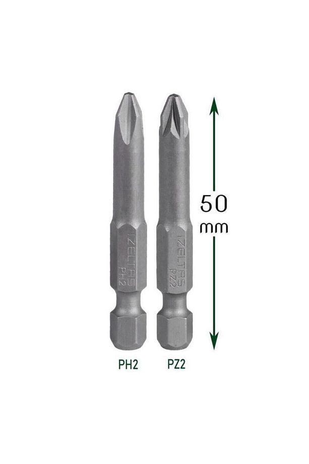 2'li Yıldız Bits Uç Ph2 Pz2 Matkap Ucu Seti 50 Mm - 2