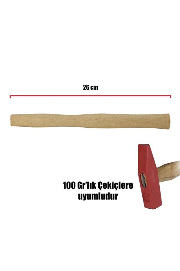 Çekiç Sapı 100 gr Ergonomik Ahşap Sap 26 cm - 2