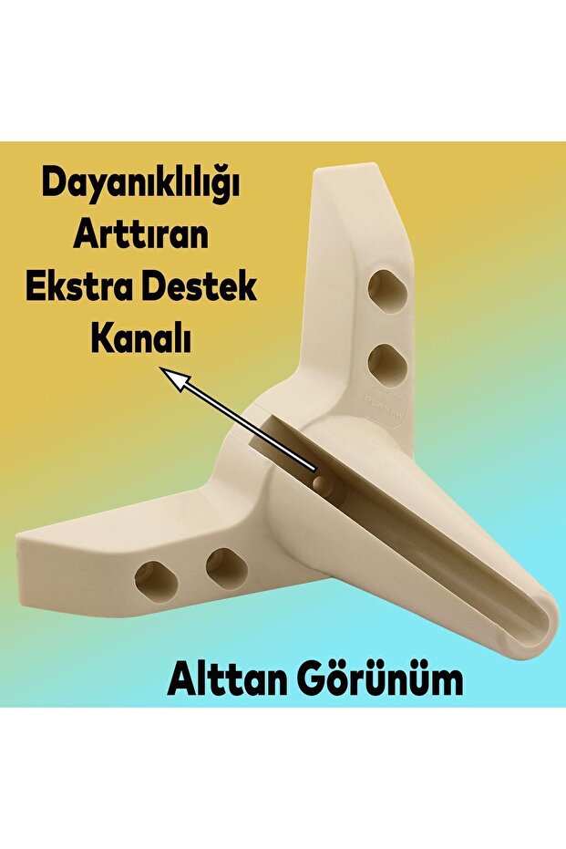 Aspen Lüks Mobilya Kanepe Koltuk Tv Ünitesi Baza Yükseltici Ayağı Ayakları 14 Cm Krem Ayak - 3