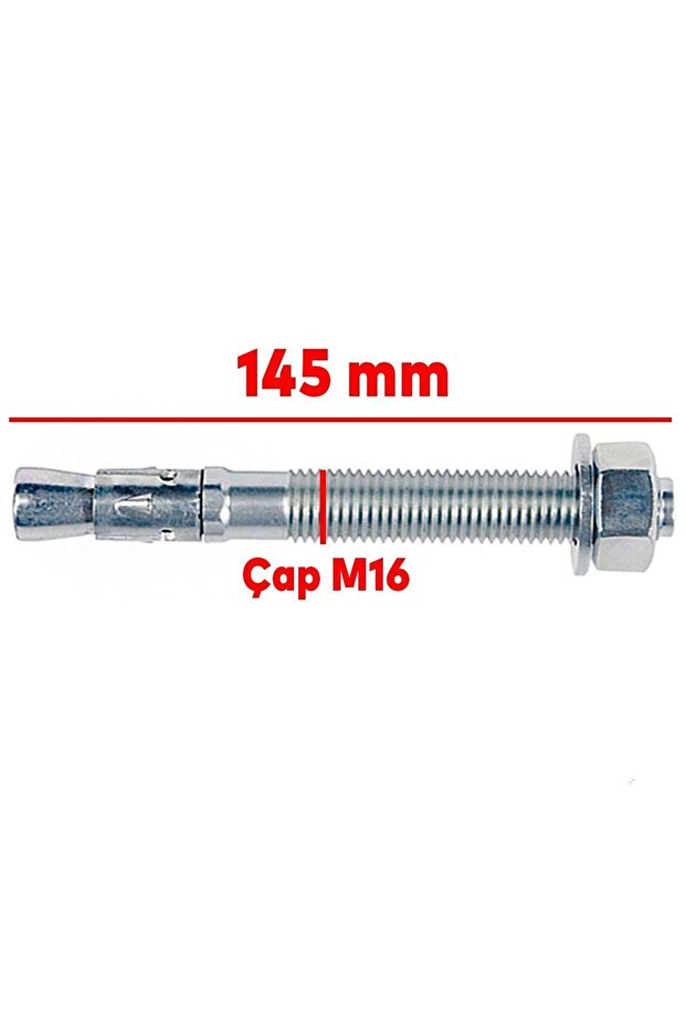 Klipsli Çelik Dübel M16x145 Mm - 2