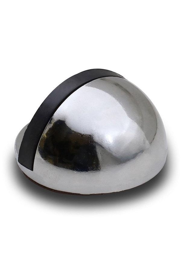 Yarımay Vidalı Kapı Kolu Stoperi Tamponu Metal Kapı Stopu Durdurucu Tutucu Tutacağı Krom - 4