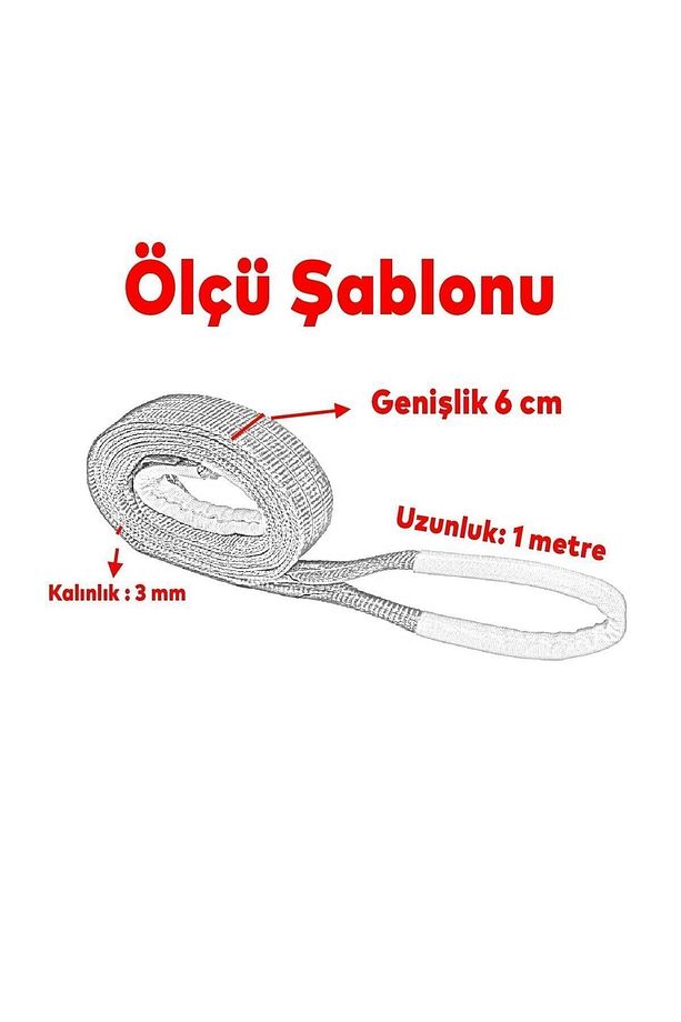 Sapan Polyester Spanzet 2 Ton 1 Metre Yeşil Sağlam Yük Kaldırma Taşıma İndirme Halat - 3